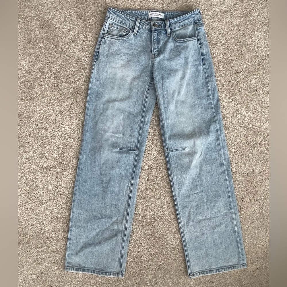 Flying Monkey Loose Low Rise Straight Leg Jeans